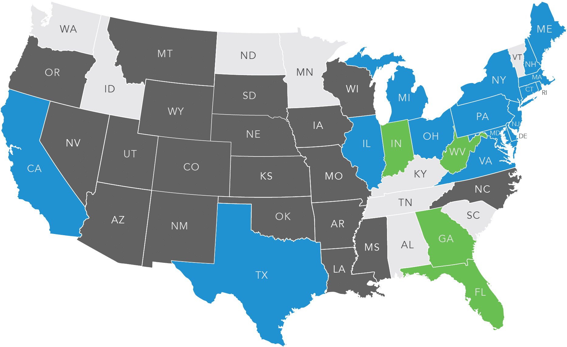 Electricity Service Availability & Deregulation Map